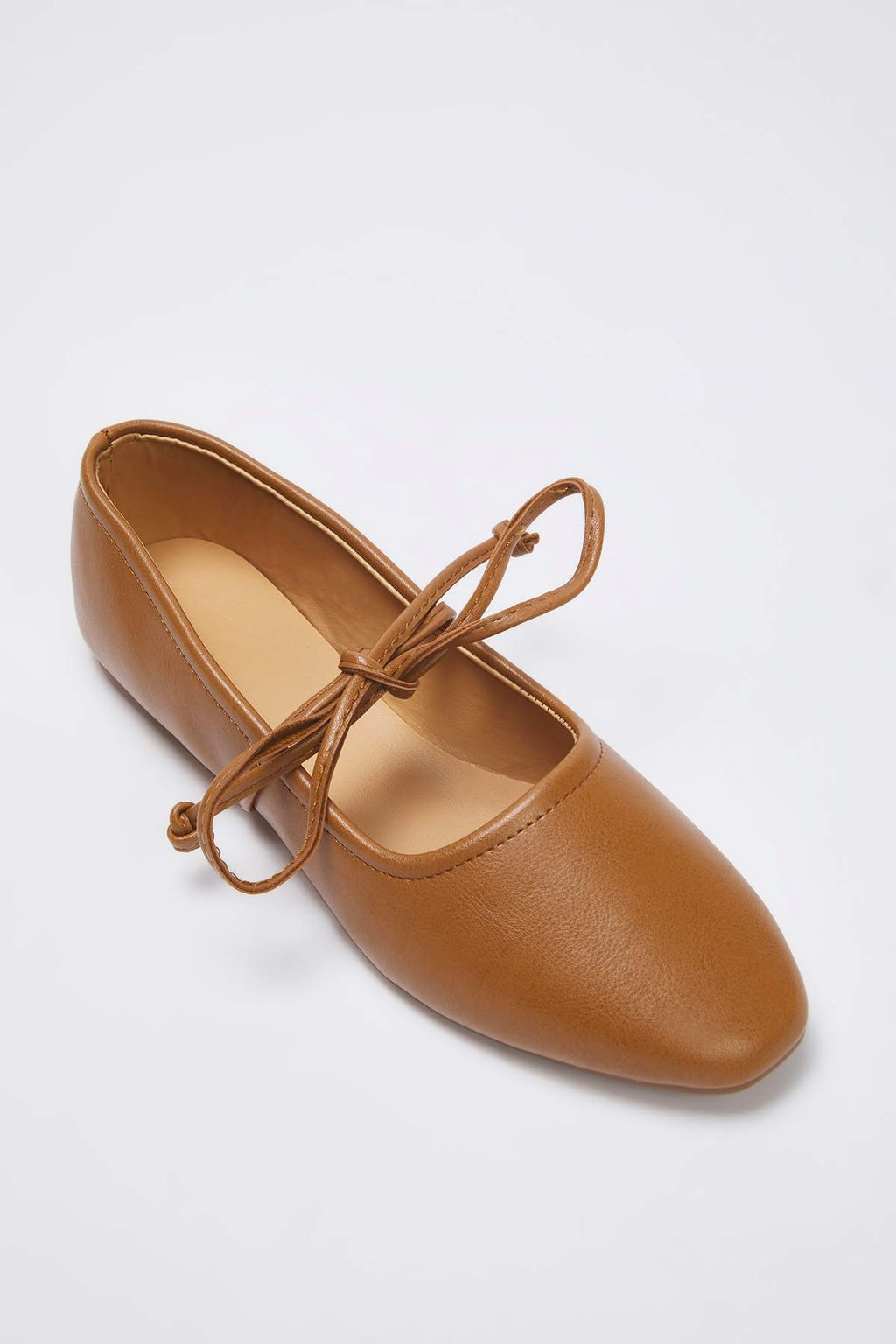 Teen Karamel Baglama Detayl? Mary Jane Kad?n Yuvarlak Burun Babet TAKAW26BE00002