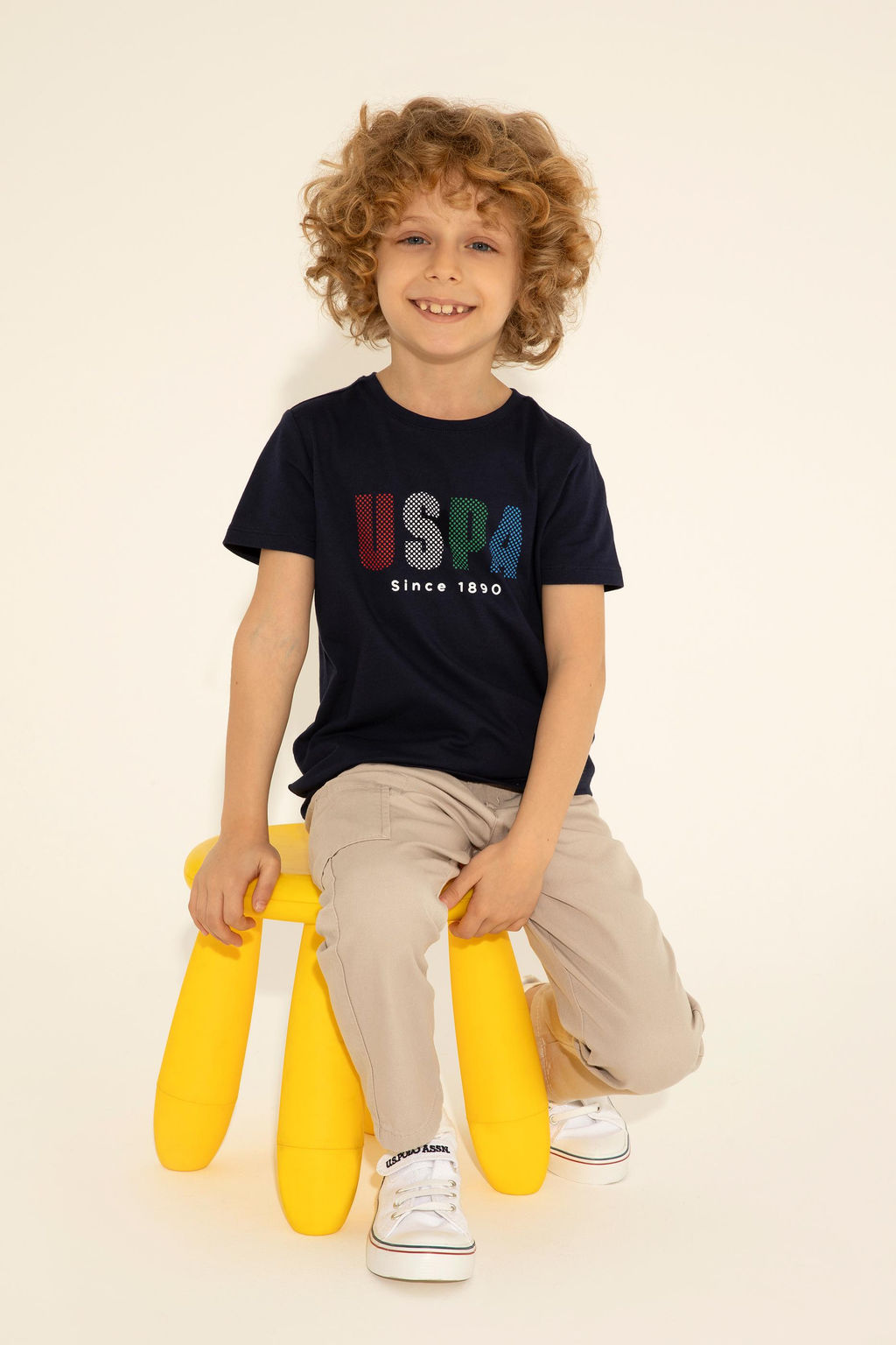 Футболка U.S. Polo Assn для мальчиков хлопок темно-синяя  фото 7