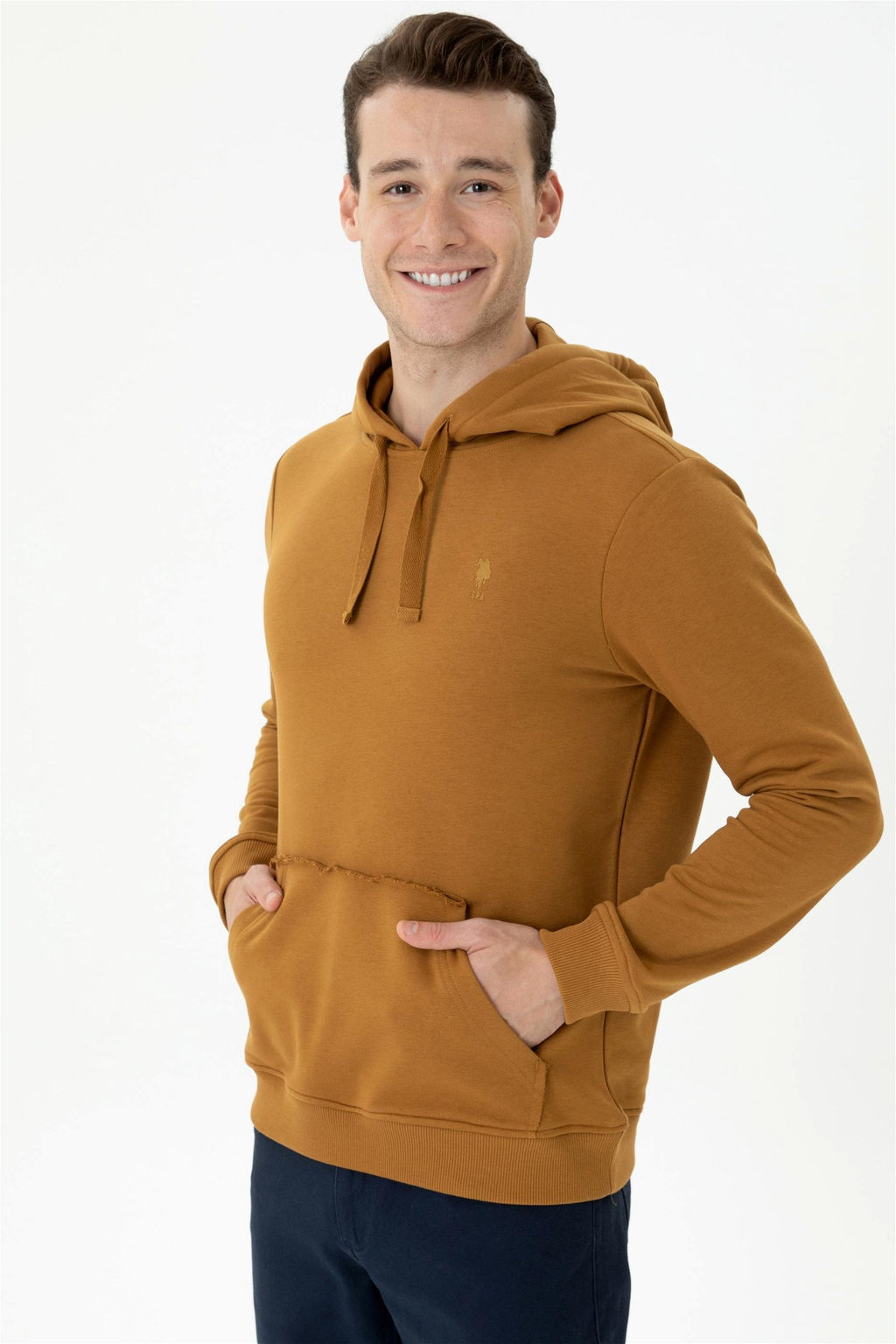 U. S. Polo Assn Мужская толстовка с капюшоном кокосового цвета - U.s. polo assn фото 2