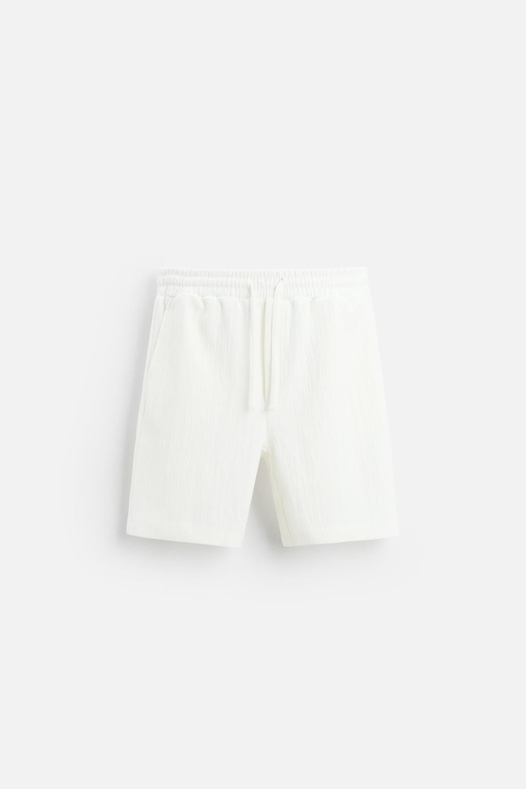 TEXTURED JOGGER BERMUDA SHORTS - Zara фото 6