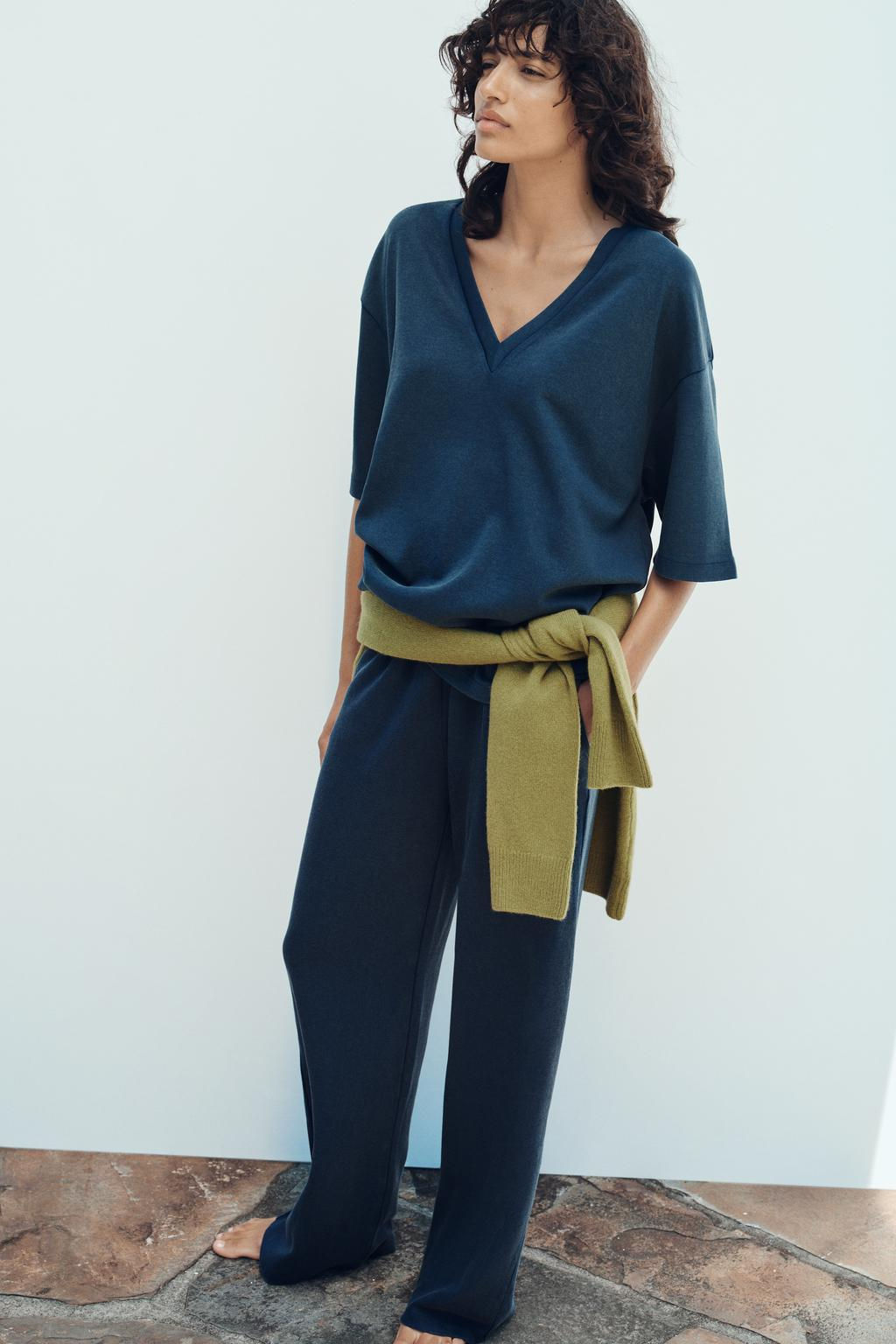 WASHED INTERLOCK TROUSERS - Zara фото 17