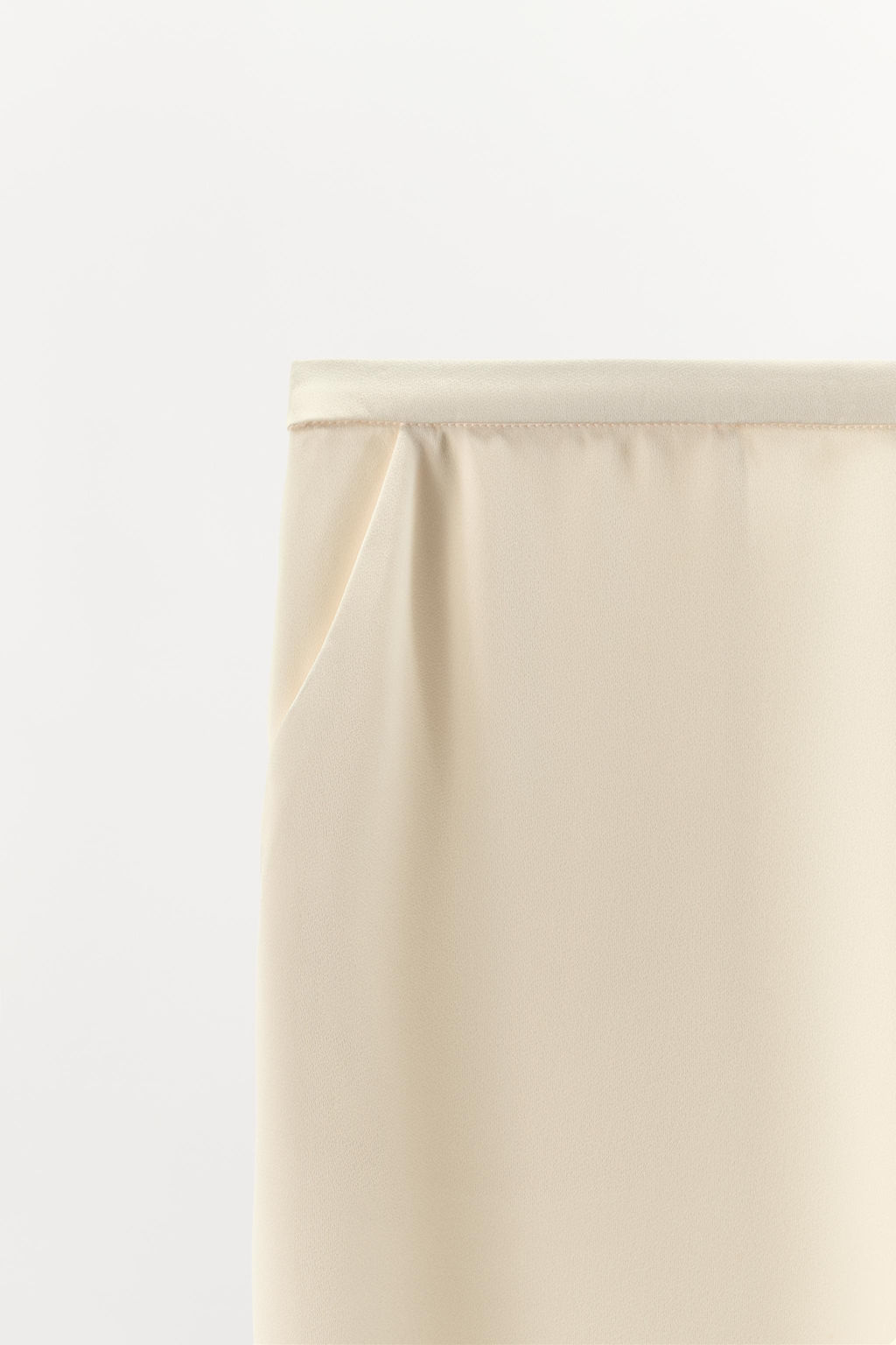 PANTAL?N SATINADO ENCAJE / Crudo - Zara фото 9