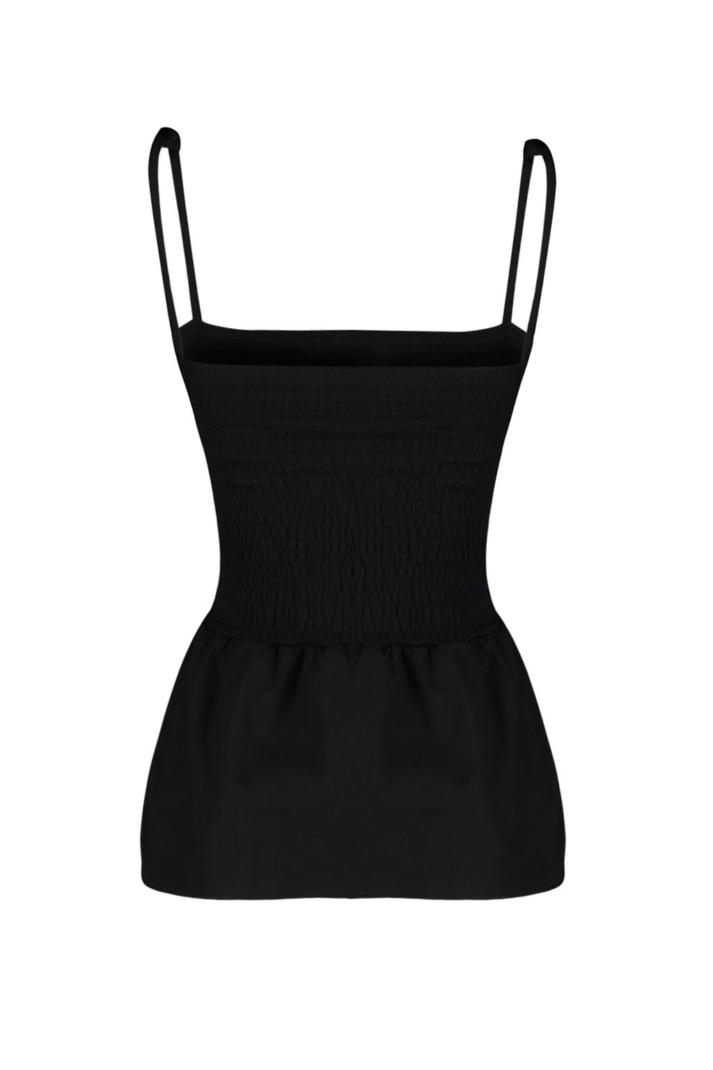 Siyah Pamuklu Poplin Detayl? Fitted Ask?l? Gipeli Esnek Orme Bluz TWOSS24BZ00393