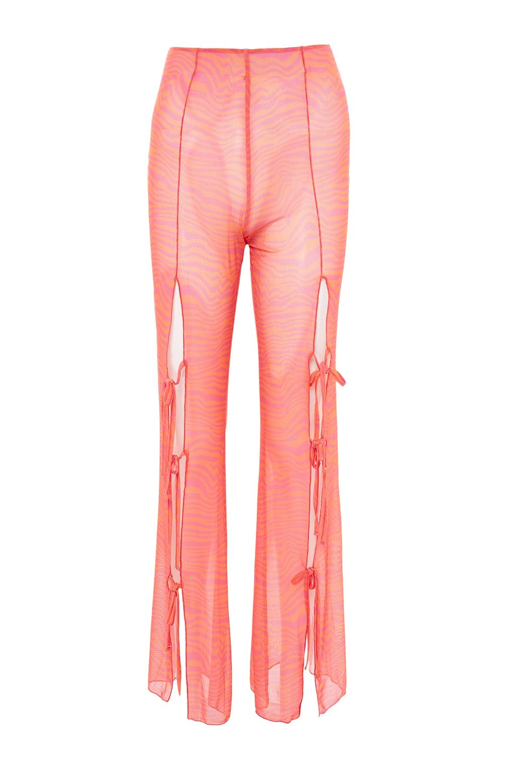 TRENDYOLMILLA Tiger Desenli Dokuma Y?rtmacl? Plaj Pantolon TBESS23PL00003 фото 6