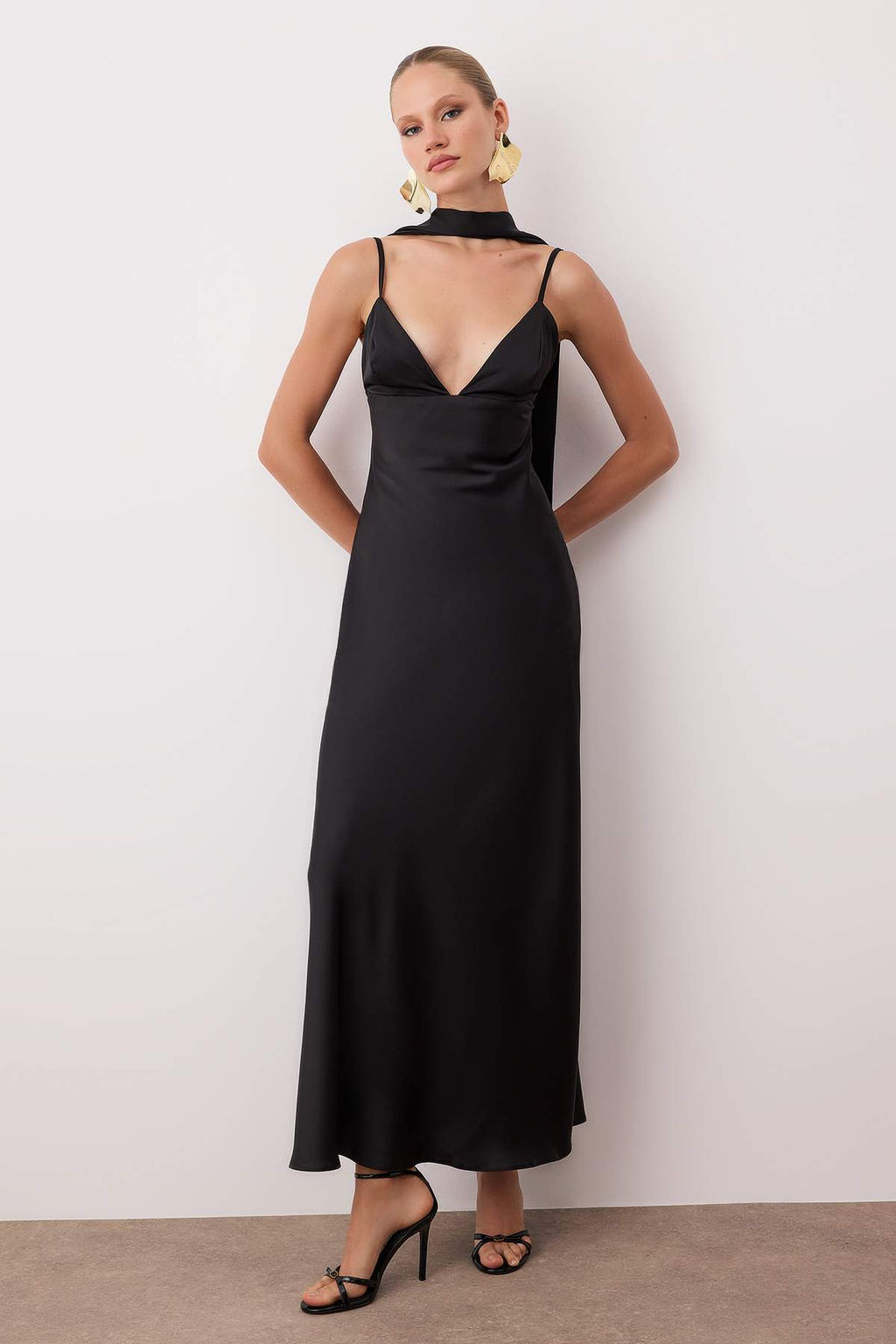 Kahverengi Sal Detayl? Saten Dokuma Maxi Abiye Gece Mezuniyet Elbisesi TPRSS25EL00312 - Trendyolmilla фото 28