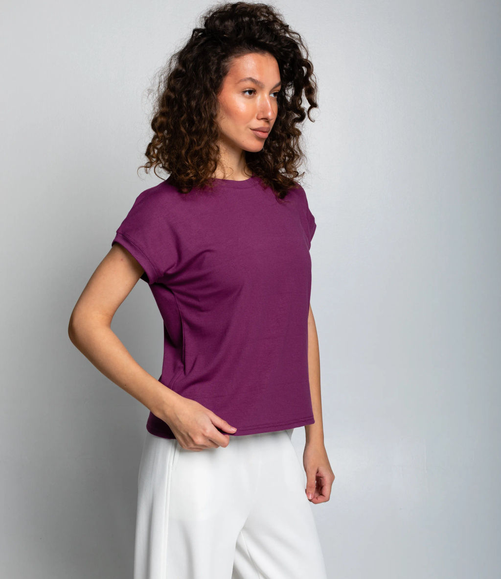 Футболка #КТ1016 (1)-1, фиолетовый