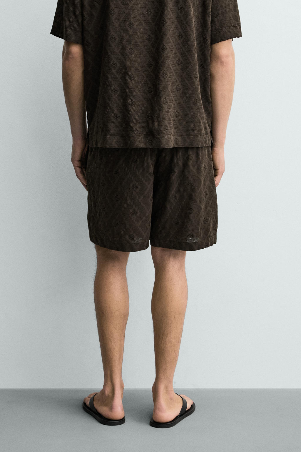 BERMUDA JACQUARD GEOM?TRICO / Marr?n - Zara фото 11