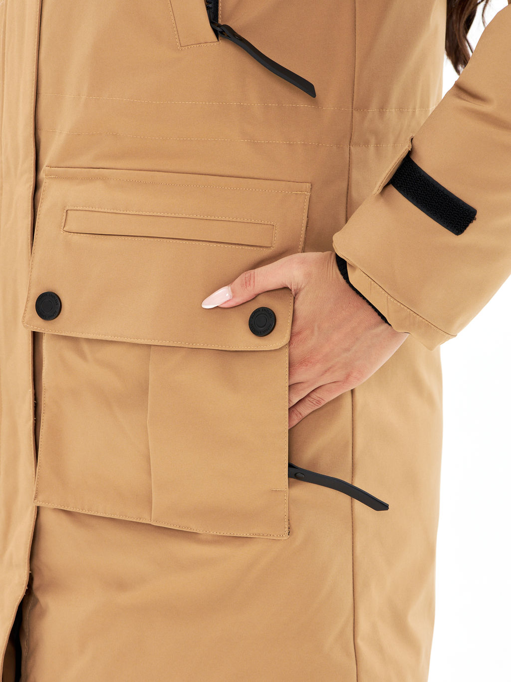 Женская зимняя мембранная парка с натуральным мехом Alpha Endless Frozen Metropolis_19 Крем-брюле  фото 30