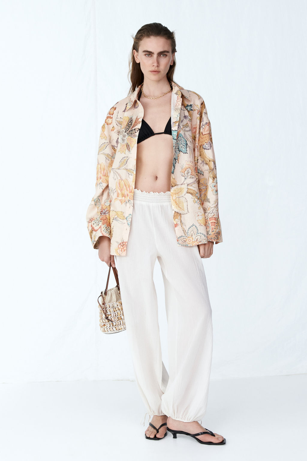 Camisa oversize de lino - H&m фото 8