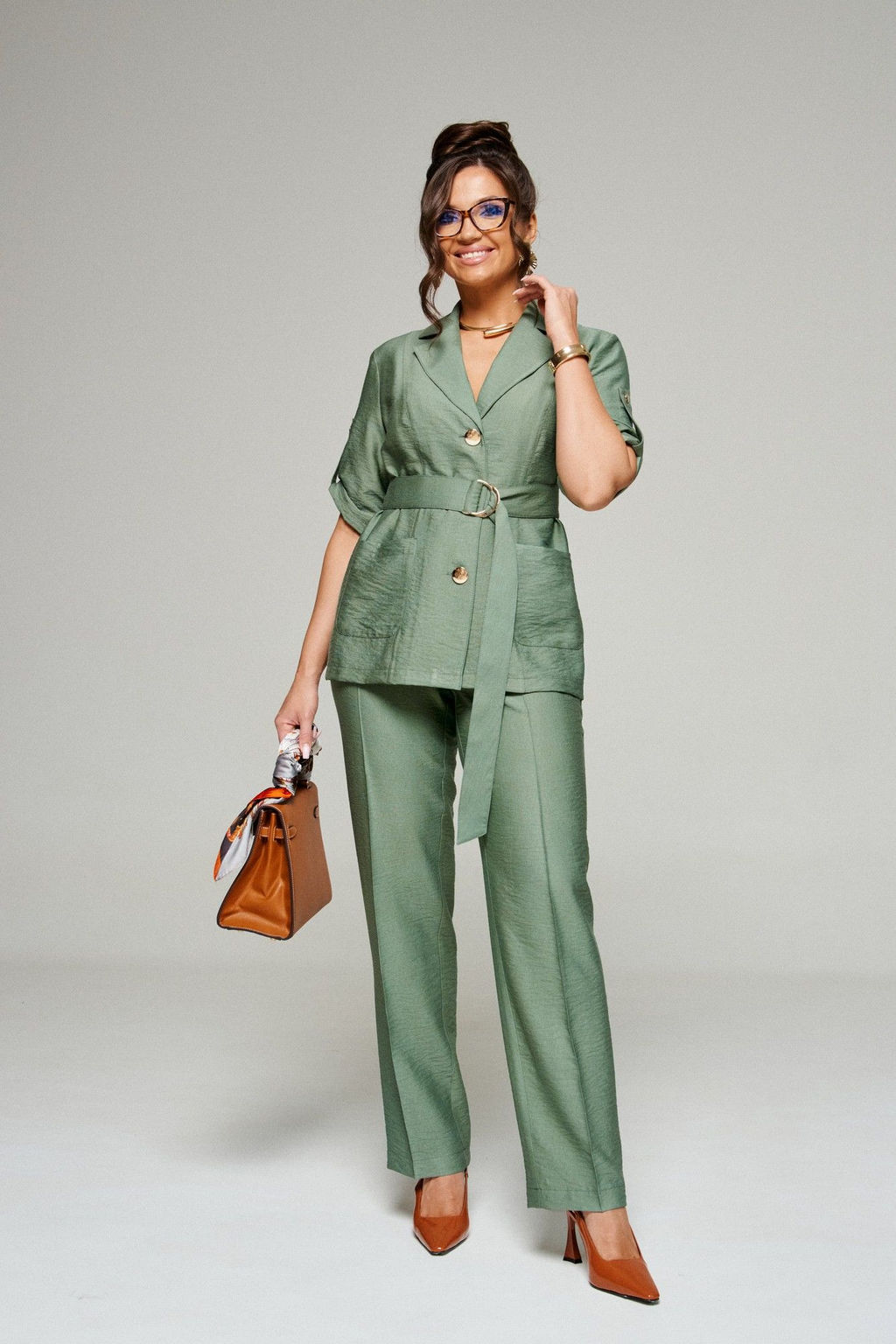 Костюм 6333 хаки, Брюки, Жакет