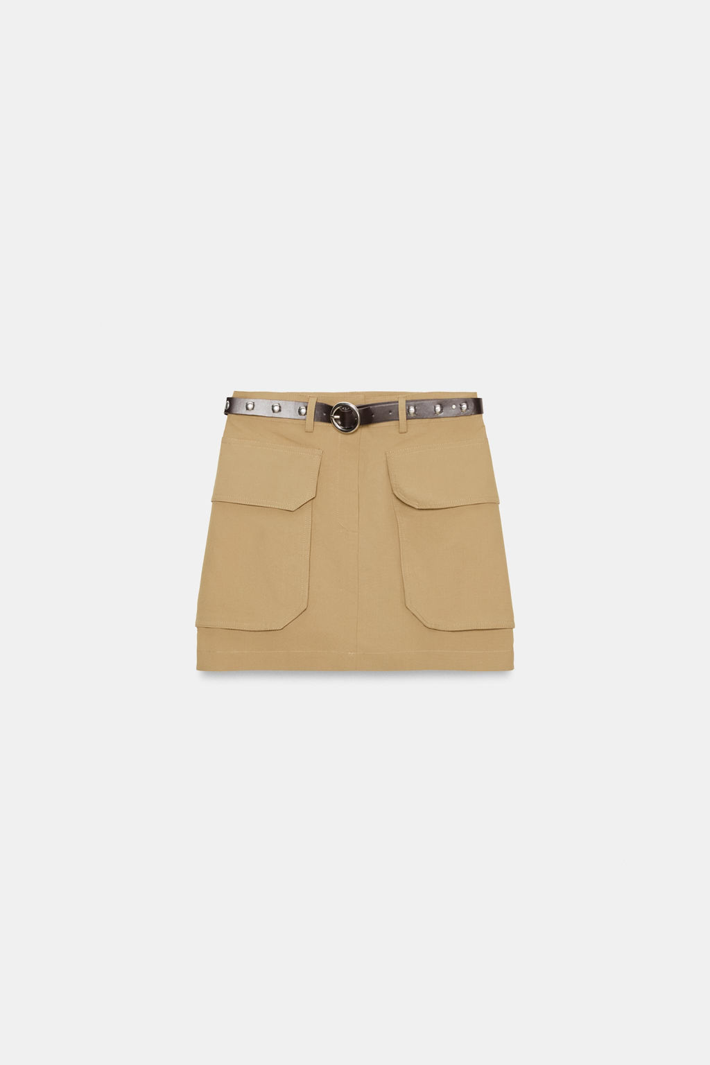 FALDA MINI CARGO CINTUR?N / Camel medio - Zara фото 6