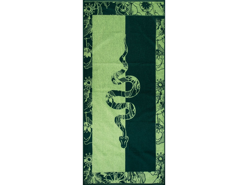 6с102.411ж1 Дуэт змея(еловый) Полотенце махровое 67х150см