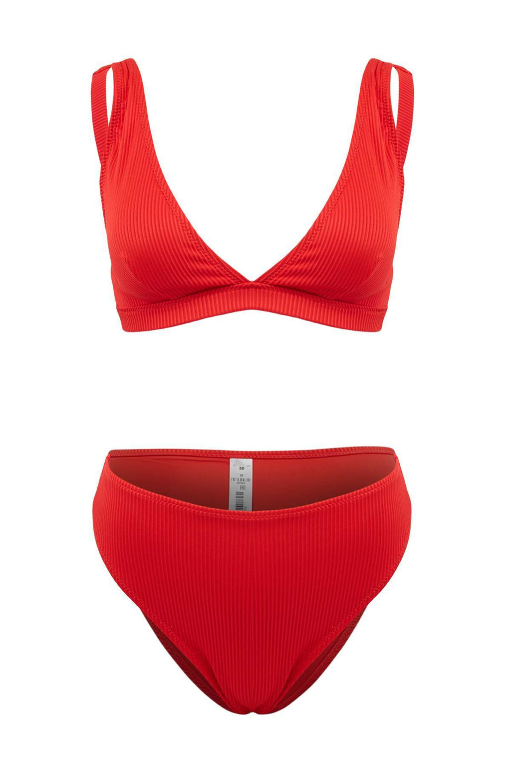 TRENDYOLMILLA Lacivert Ucgen Dokulu Regular Core Bikini Tak?m? TBESS25BT00004  фото 9