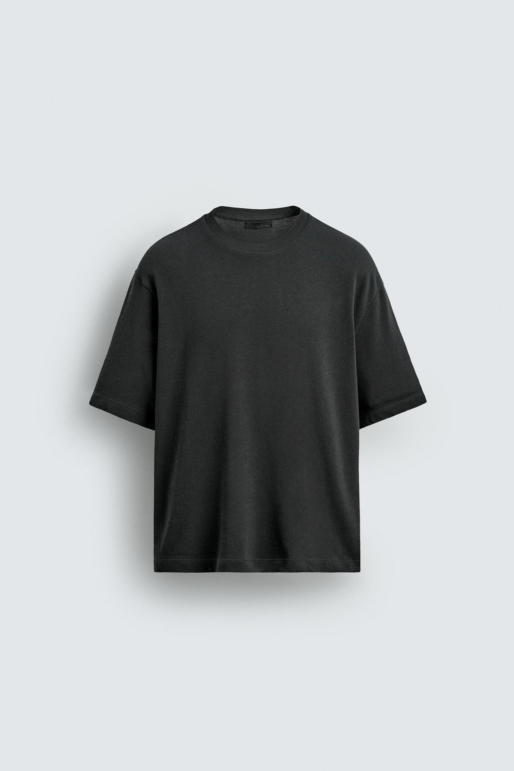 CAMISETA PUNTO BOXY FIT / Gris antracita - Zara фото 6