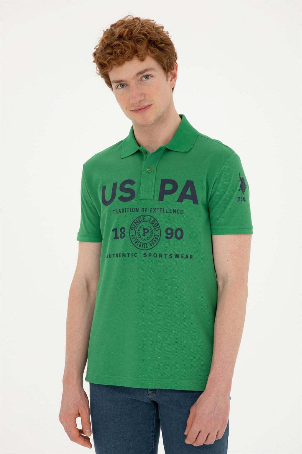 Мужская зеленая футболка Неожиданная скидка в корзине - U.s. polo assn фото 3