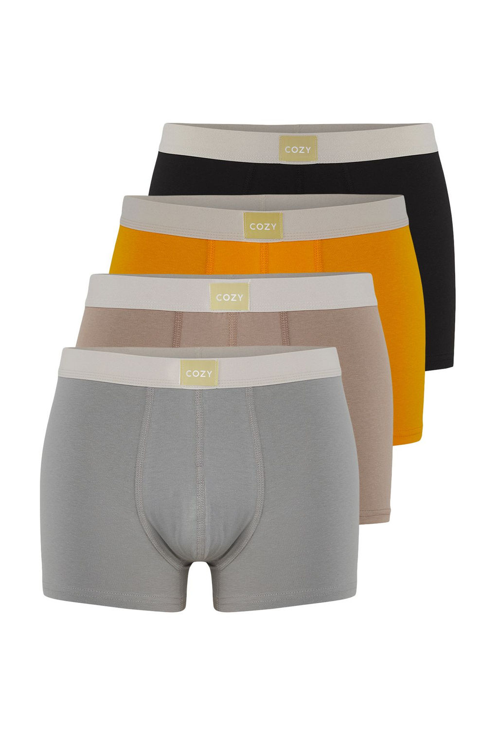 TRENDYOL MAN Cok Renkli 4lu Paket Basic Yaz? Lastikli Esnek Pamuklu Boxer TMNSS25BX00005