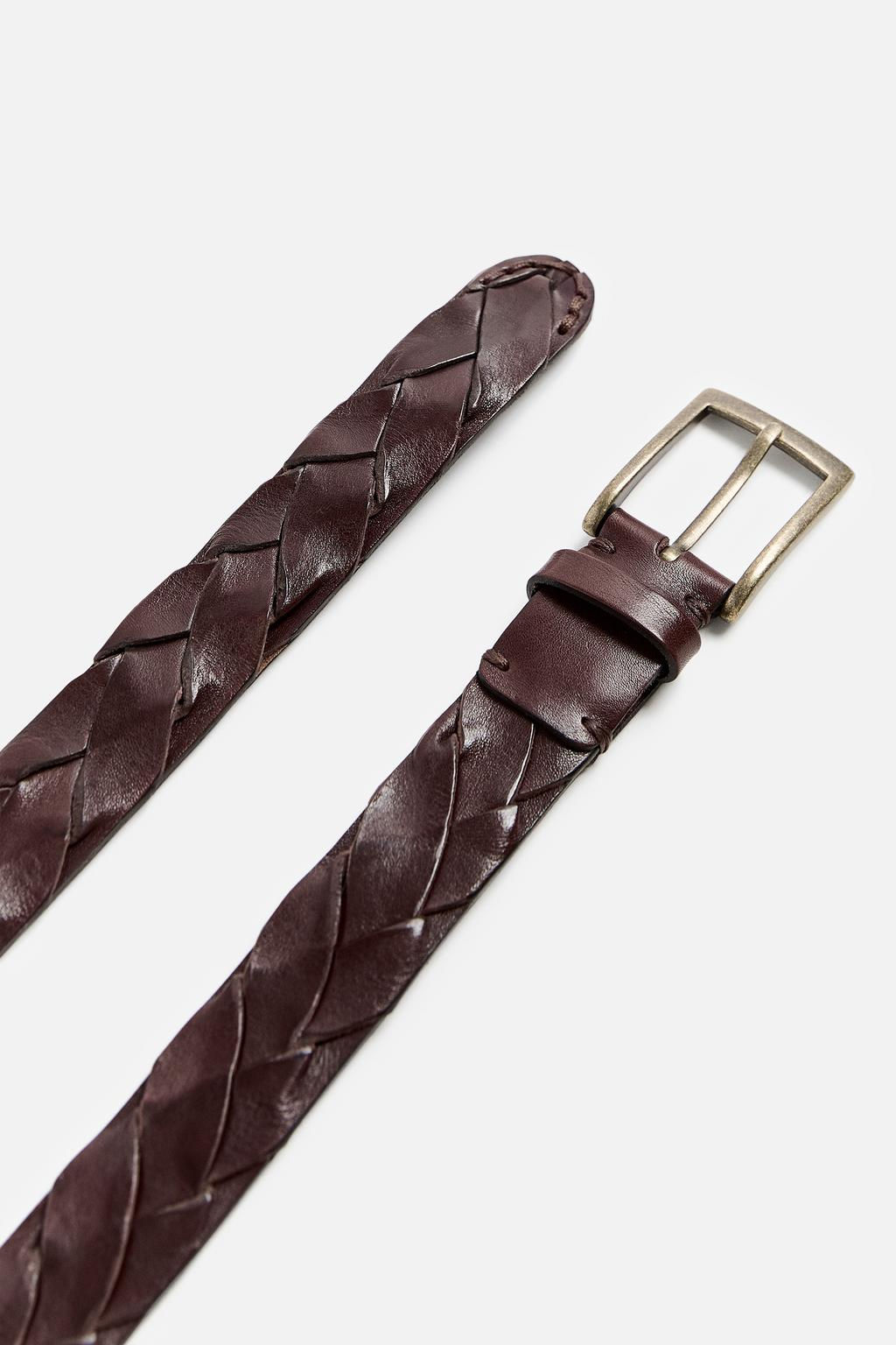 PLAITED LEATHER BELT - Zara фото 2