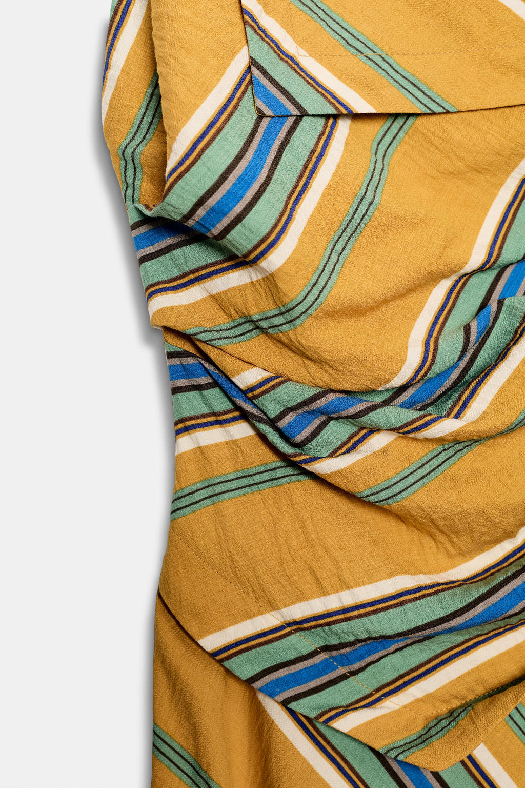VESTIDO MIDI RAYAS ASIM?TRICO / Multicolor - Zara фото 7