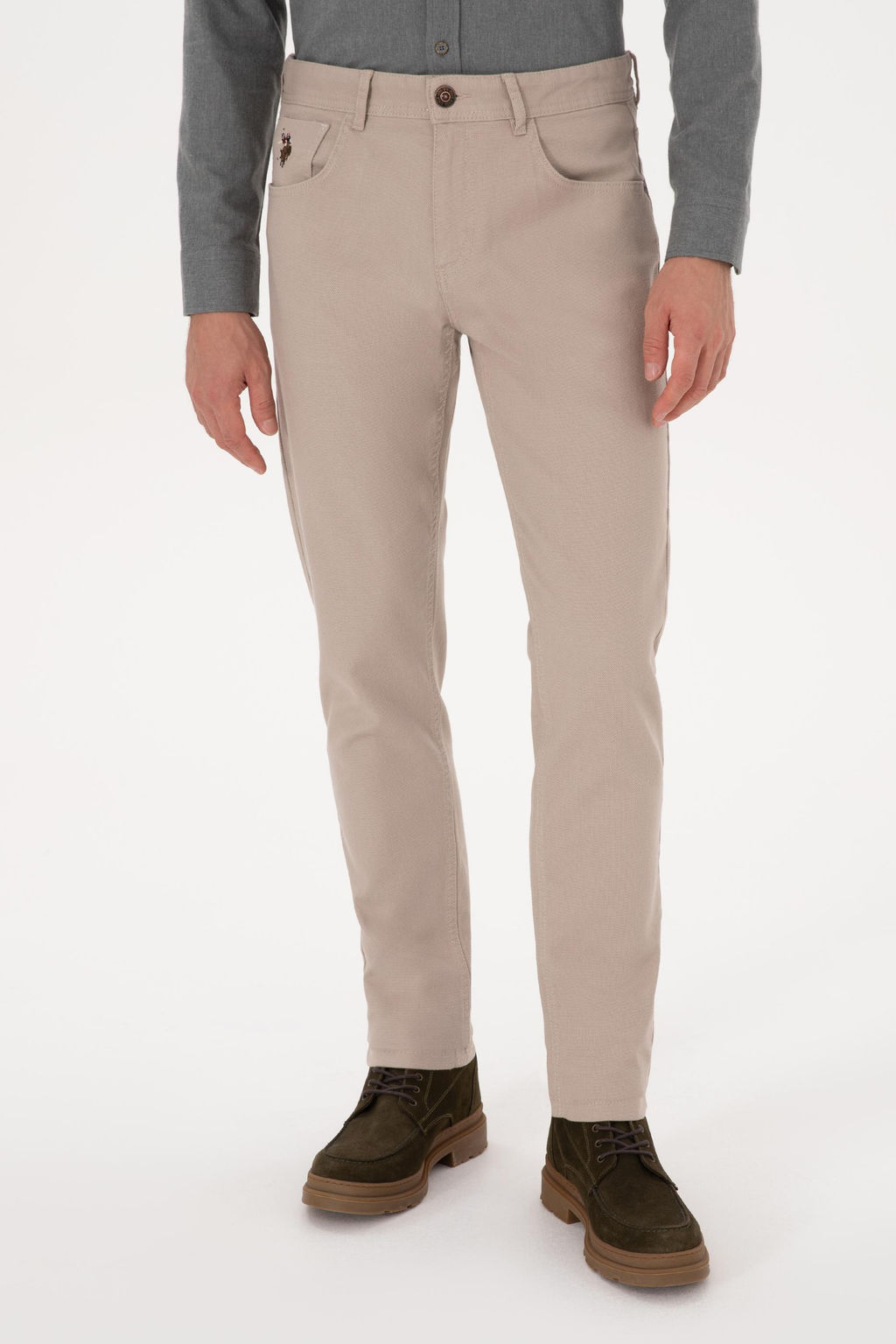 Erkek Koyu Bej Kanvas / Chino Pantolon Sepette S_rpriz _ndirim - U.s. polo assn фото 2