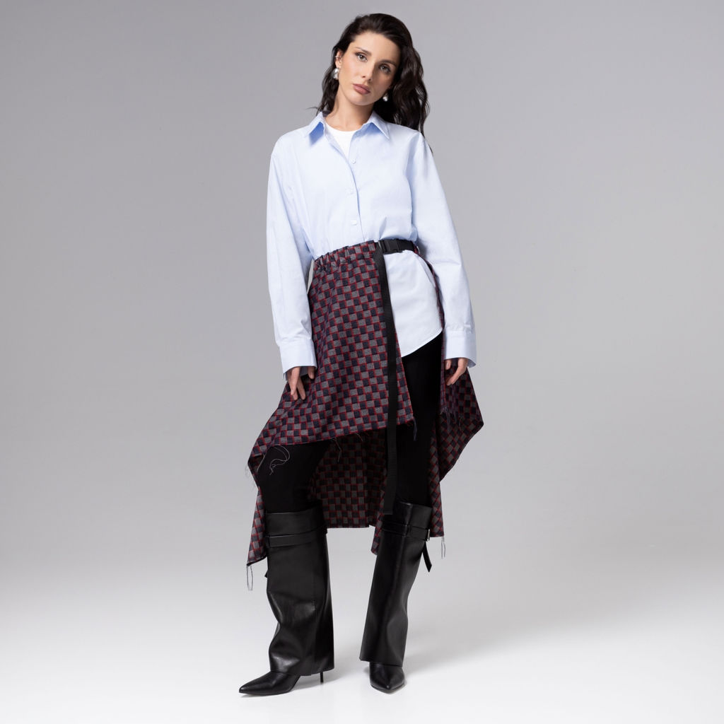 Юбка-килт с необработанными краями, Игра теней - Charutti фото 7