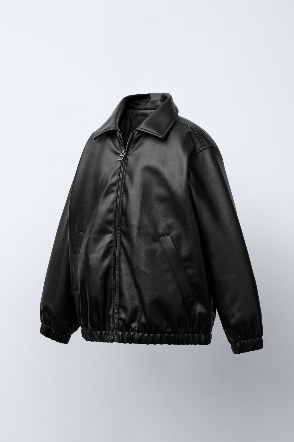 LEATHER-EFFECT BOMBER JACKET - Zara фото 2