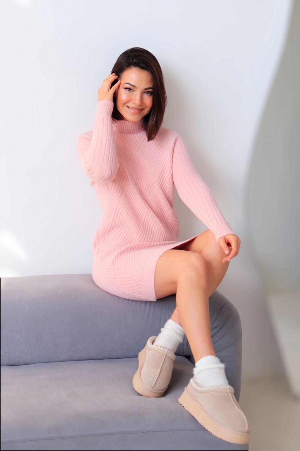 Martichelli Платье вязаное розовое  фото 3