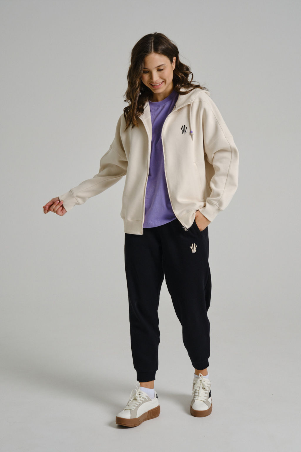 Толстовка на молнии Бежевый KAI Hooded Knit Track Top