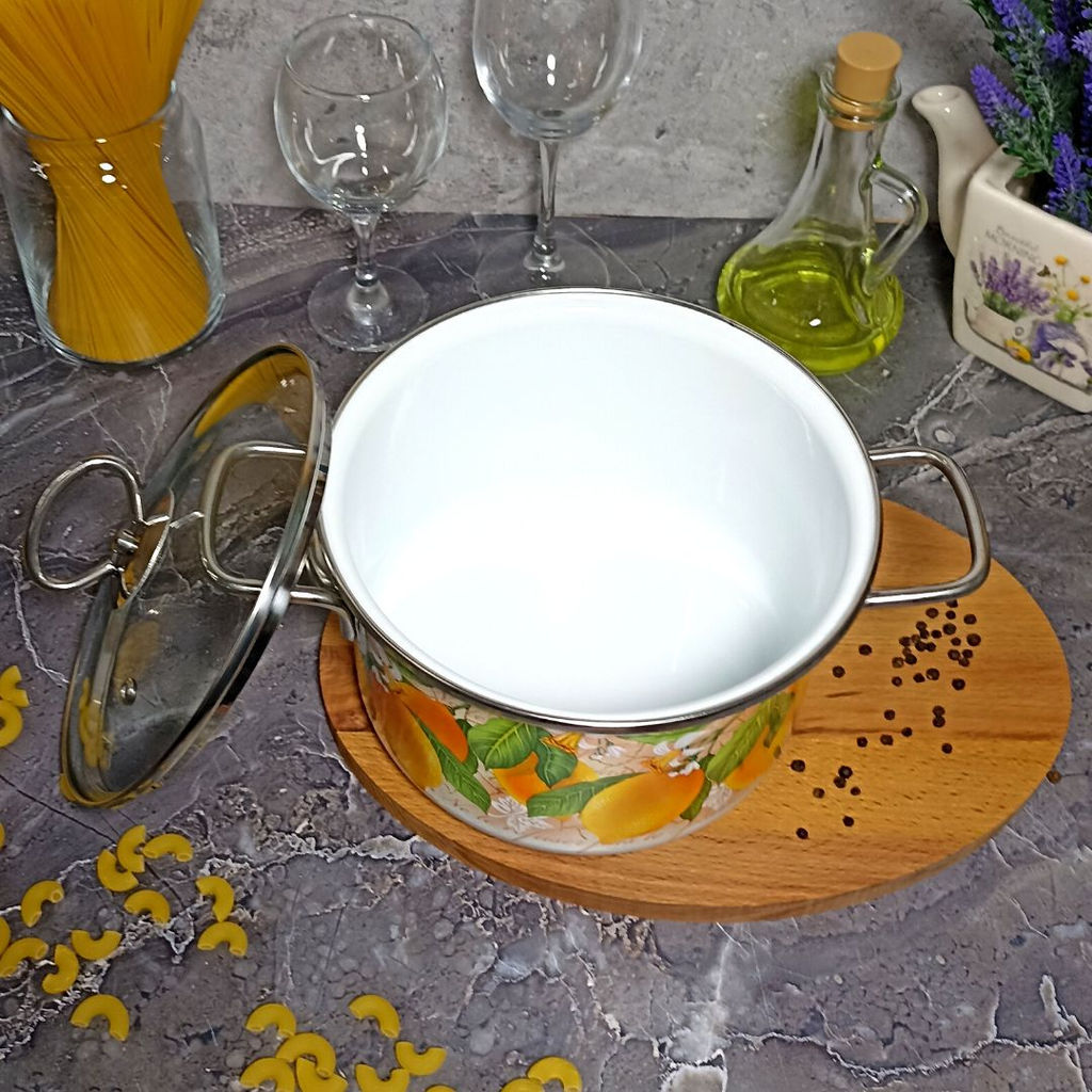 Кастрюля 4,0л цил. Limon 1SD205S белосн.