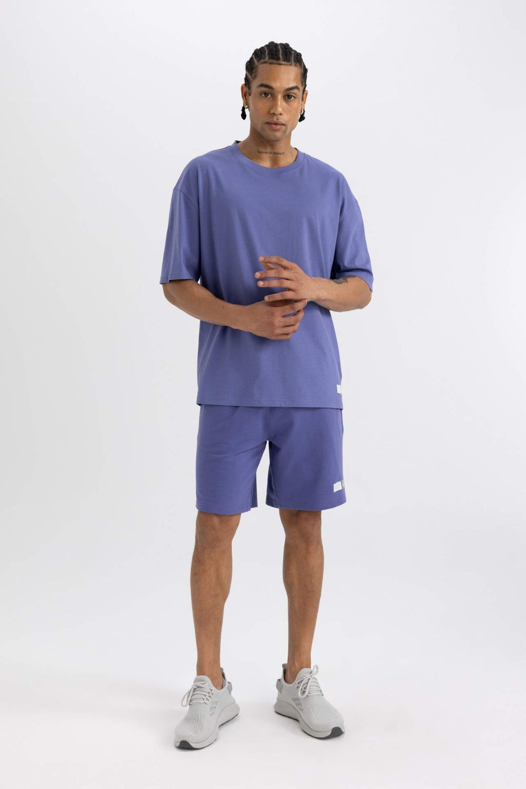 DeFactoFit Slim Fit Dar Kesim Cepli Bask?l? Sporcu Sort  фото 7