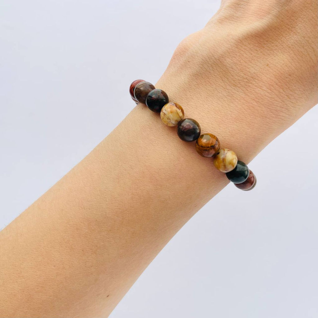 Браслет из Яшмы "Пикассо" 15,5 см