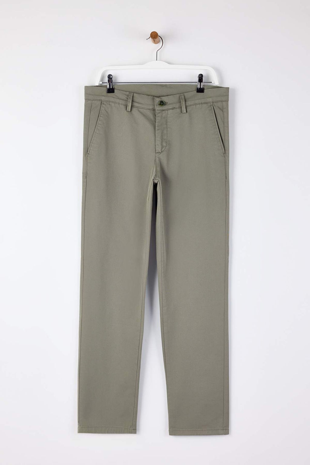 Yesil Erkek Gabardin Dokulu Kumas Pantolon TMNAW26PL00026