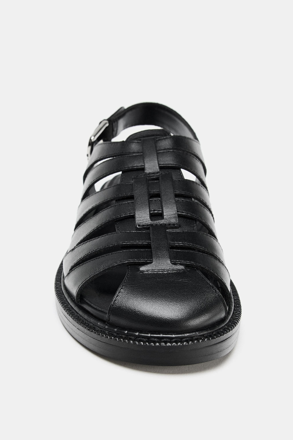 LEATHER SLINGBACK CAGE SANDALS - Zara фото 5