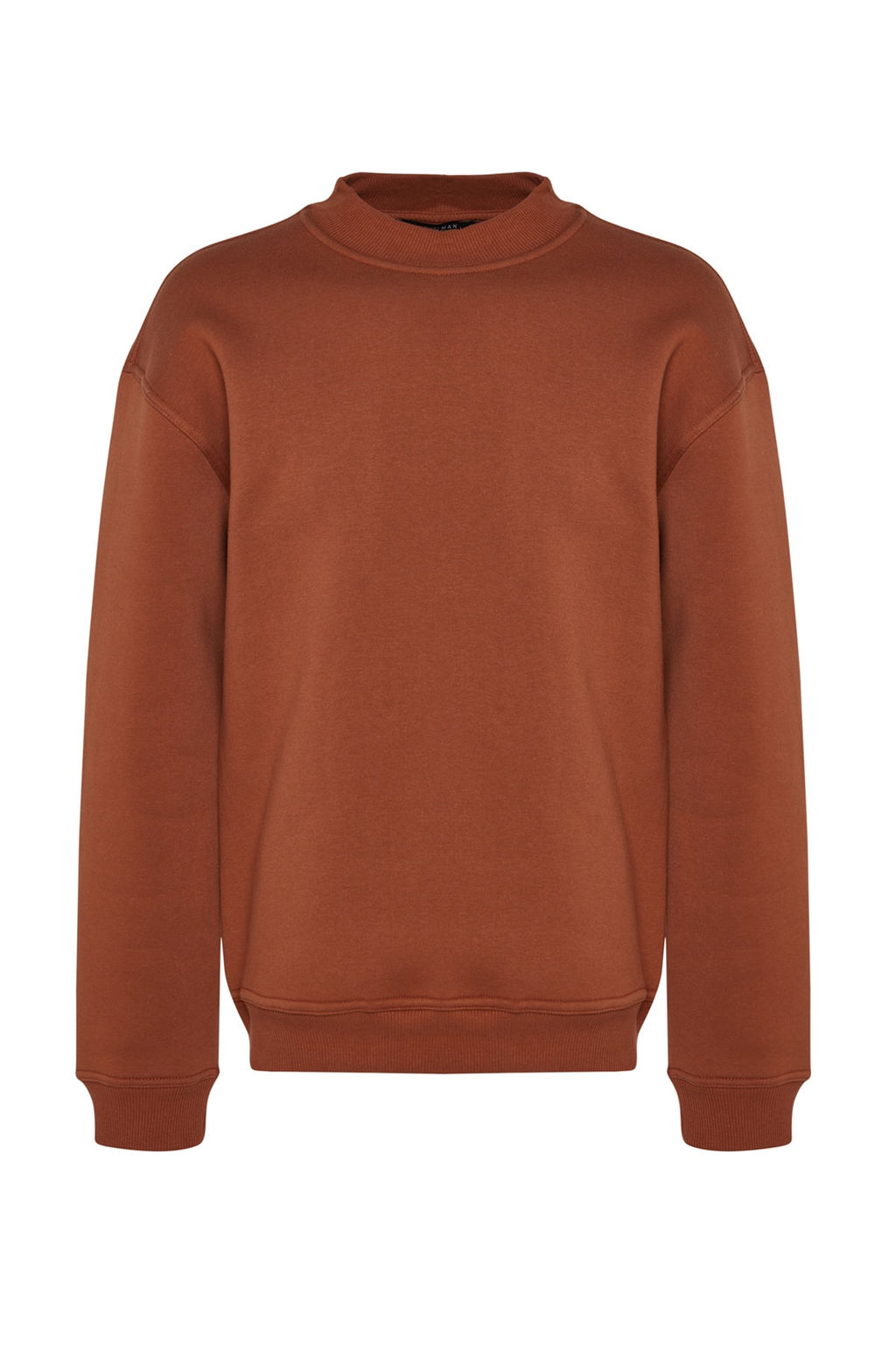 TRENDYOL MAN Antrasit Oversize/Genis Kesim Yar?m Bal?kc? Yaka Harf Nak?sl? Sweatshirt Ici Polarl? TMNAW24SW00046 - Trendyolmilla фото 15