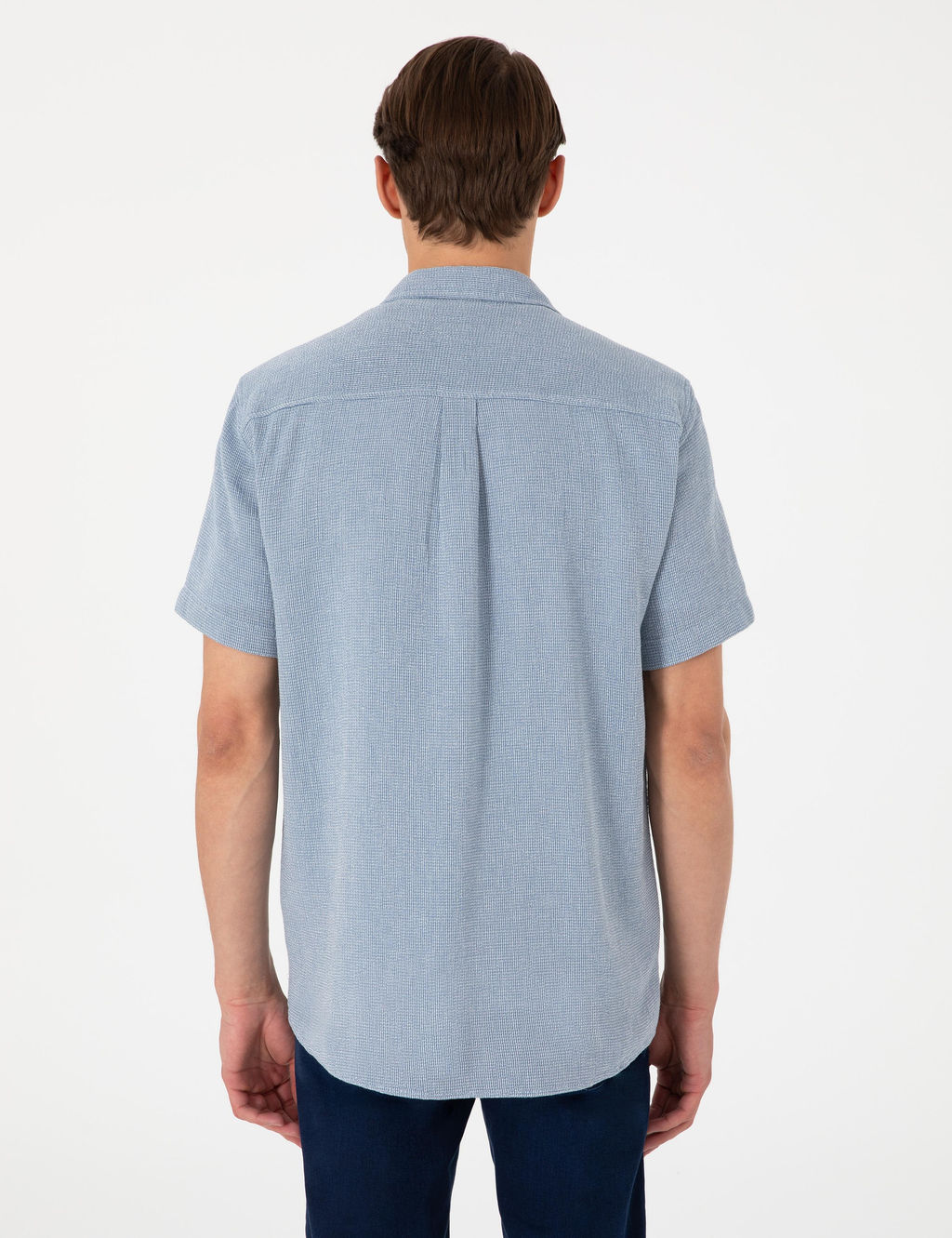 Lacivert Comfort Fit K_sa Kollu G_mlek - Pierre cardin фото 5