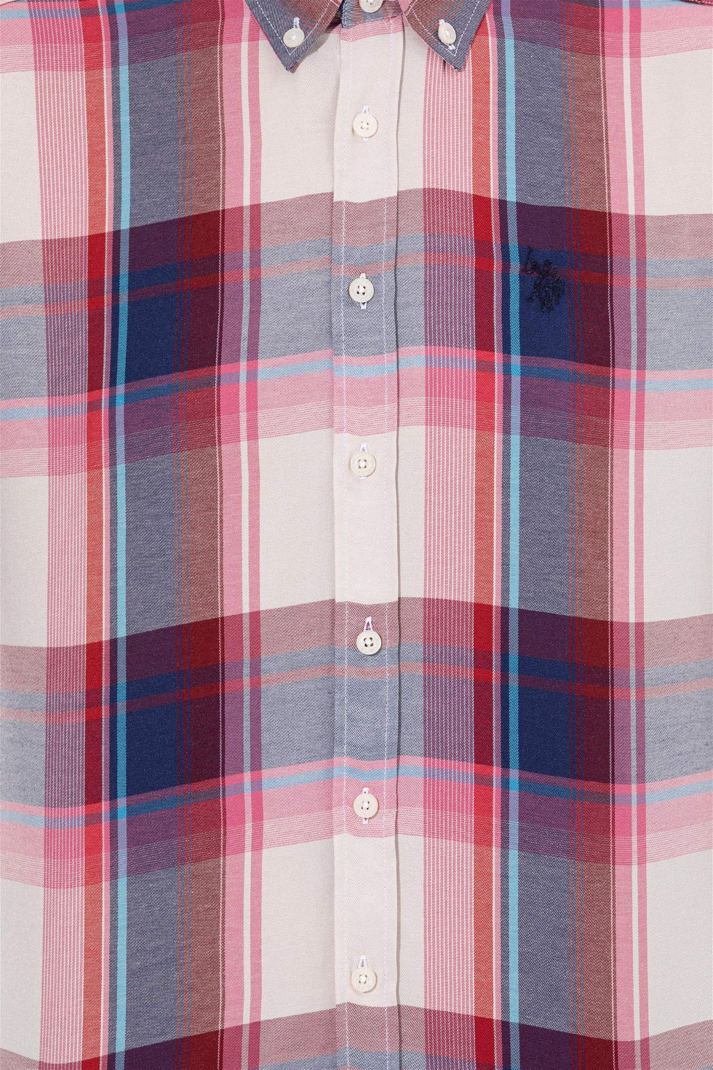 U. S. Polo Assn Мужская красная рубашка в шотландскую клетку - U.s. polo assn фото 12