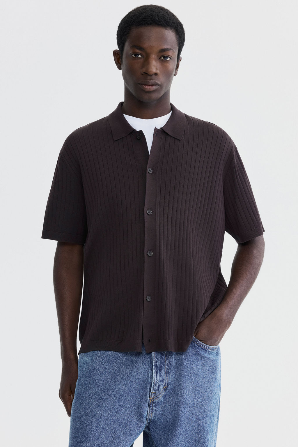 Camisa en punto de canal? Regular Fit - H&m фото 4