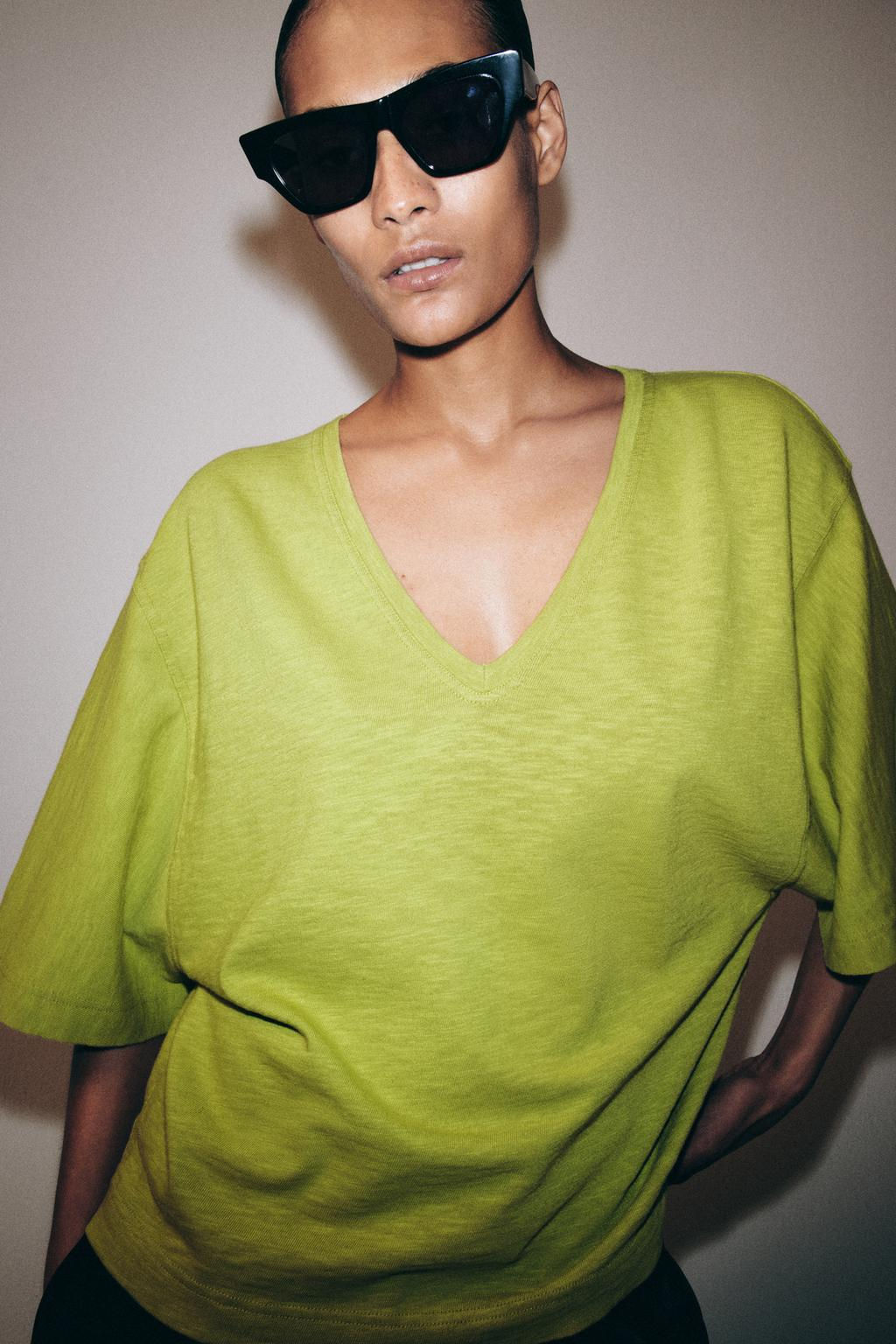 V-NECK T-SHIRT - Zara фото 8