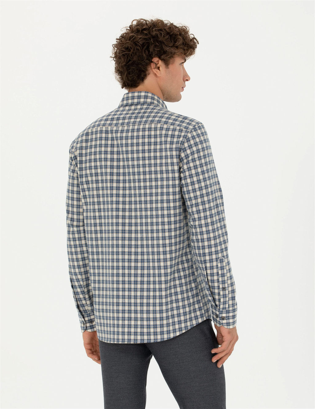 Lacivert Regular Fit Uzun Kollu G_mlek - Pierre cardin фото 5