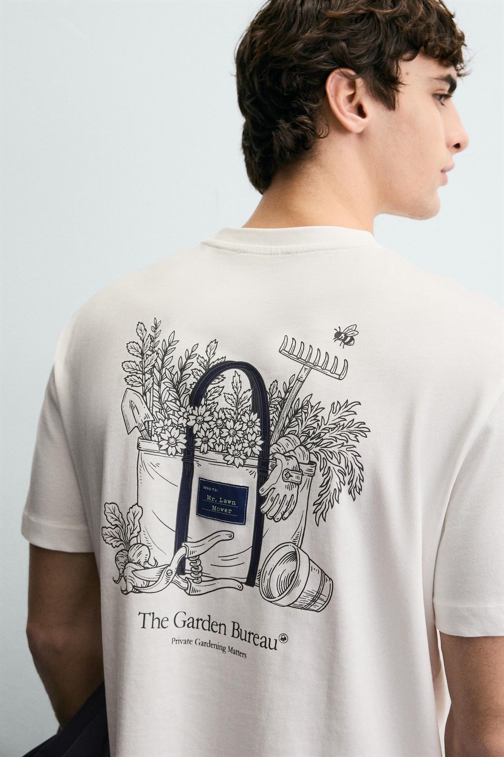 CAMISETA ESTAMPADO CONTRASTE / Beige claro - Zara фото 5