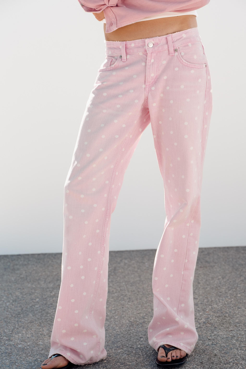 JEANS TRF WIDE LEG TIRO BAJO LUNARES / ?nico - Zara фото 2