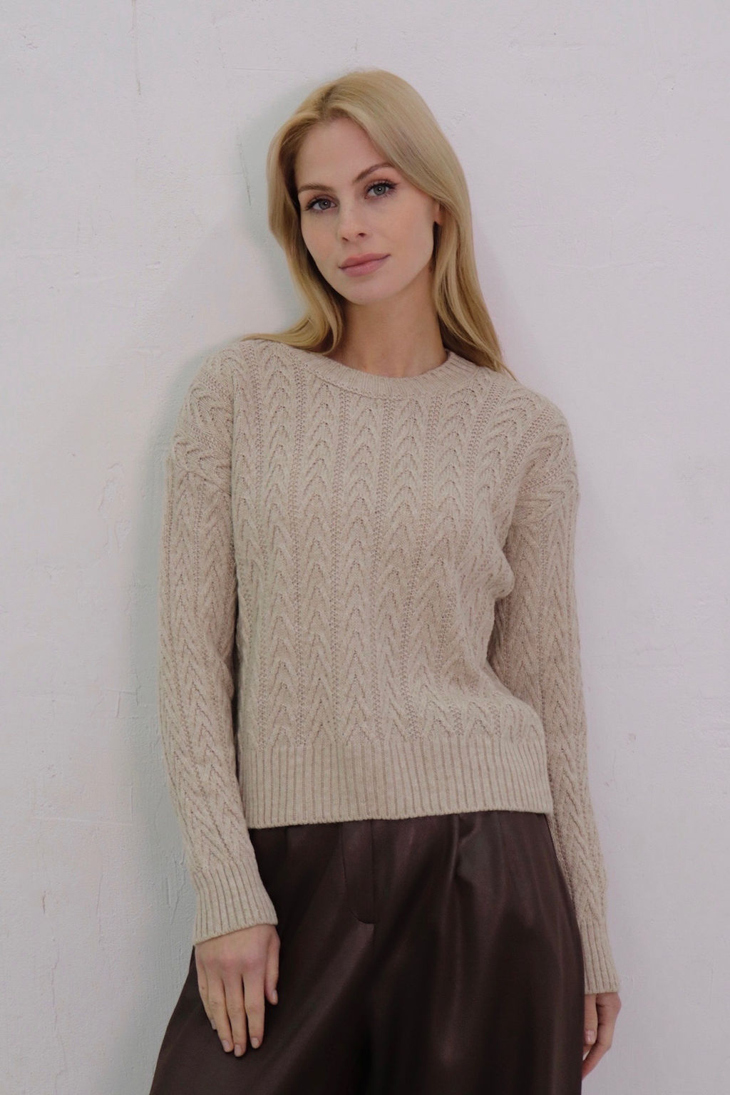 10718 Джемпер цвета льна - Martichelli фото 15