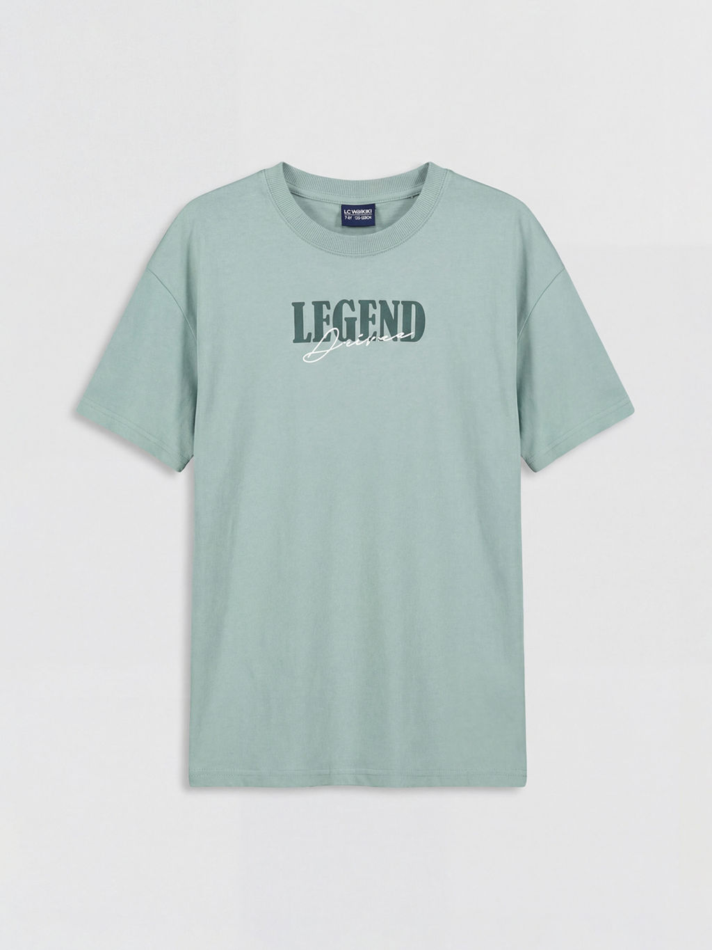 Bisiklet Yaka Bask?l? Erkek ?ocuk Ti??rt