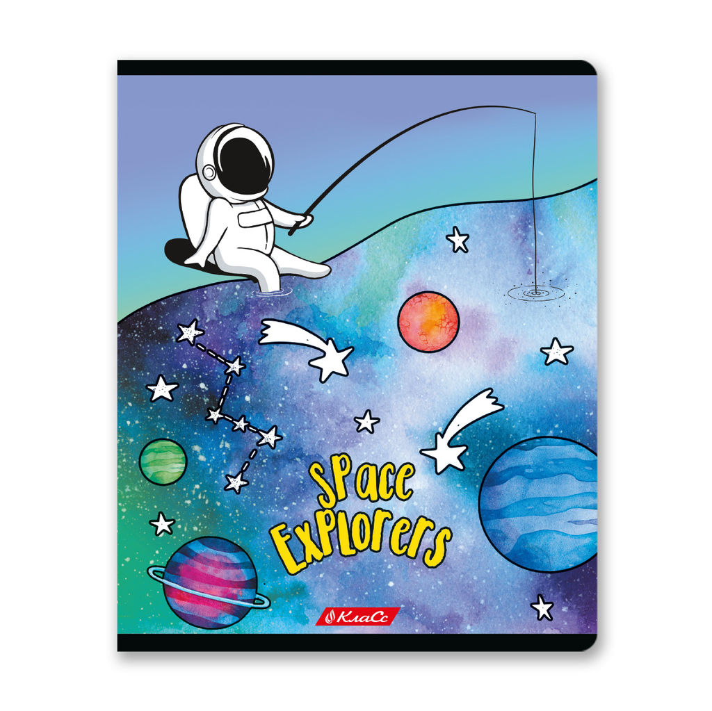 Светоч 48ТСК5_1_3_2 Тетрадь ученическая общая, A5 48 л. на скобе 65 г/кв.м , белизна 100 % 10 шт. линия 000321 Космос  фото 5