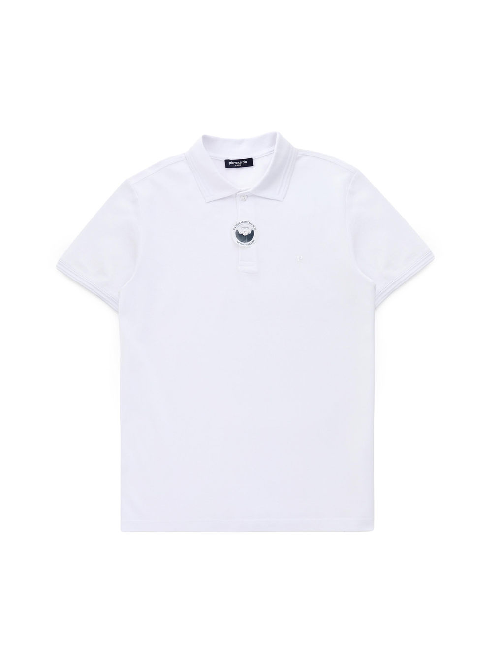 Beyaz Slim Fit %100 Pamuk K_vr_lmaz Polo Yaka Basic Ti__rt