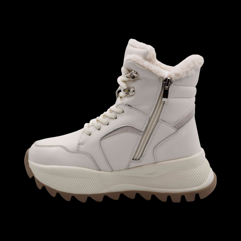 Ботинки на меху В127 бежевые