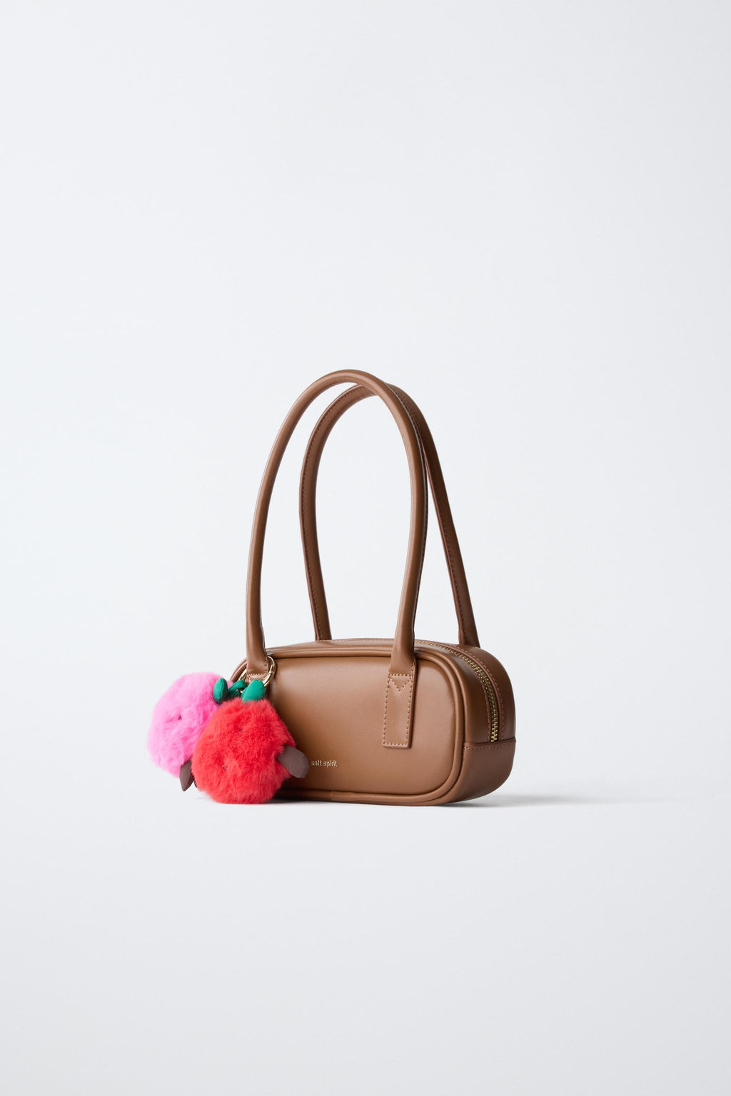BOLSO SHOULDER POMPONES / Marr?n - Zara фото 2