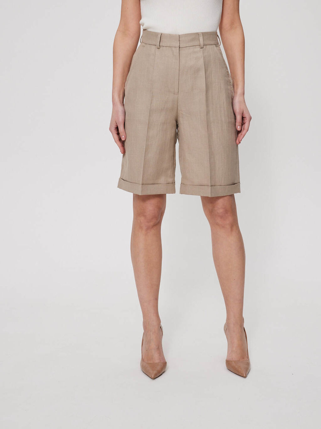 Шорты 322.090057/бежевый - Seven senses фото 3