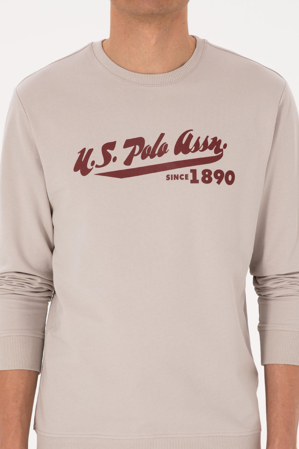 Erkek Bisiklet Yaka Regular Fit Ta_ Sweatshirt - U.s. polo assn фото 6