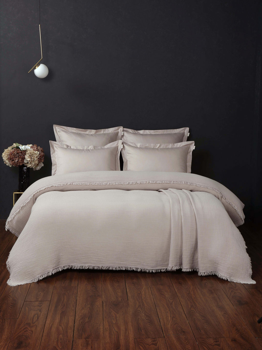 Stonewash Muslin (кремовый) комплект с покрывалом