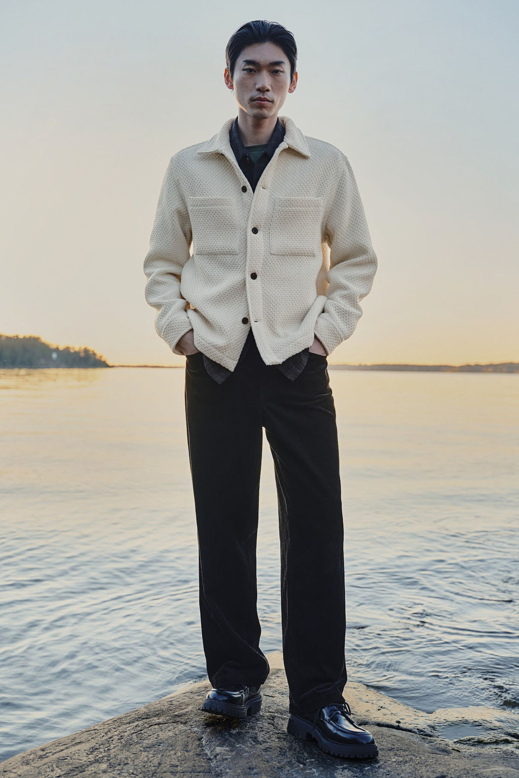 Sobrecamisa gofrada Regular Fit - H&m фото 2